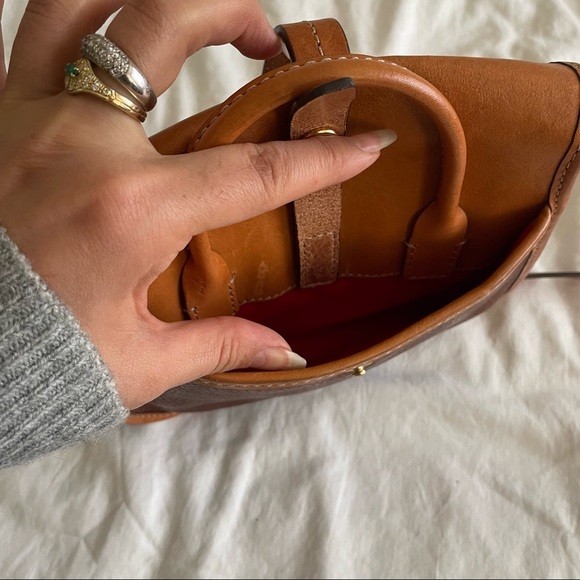 Dooney & Bourke Leather Verona Christina Cross Body Bag in Cognac - Picture 8 of 9